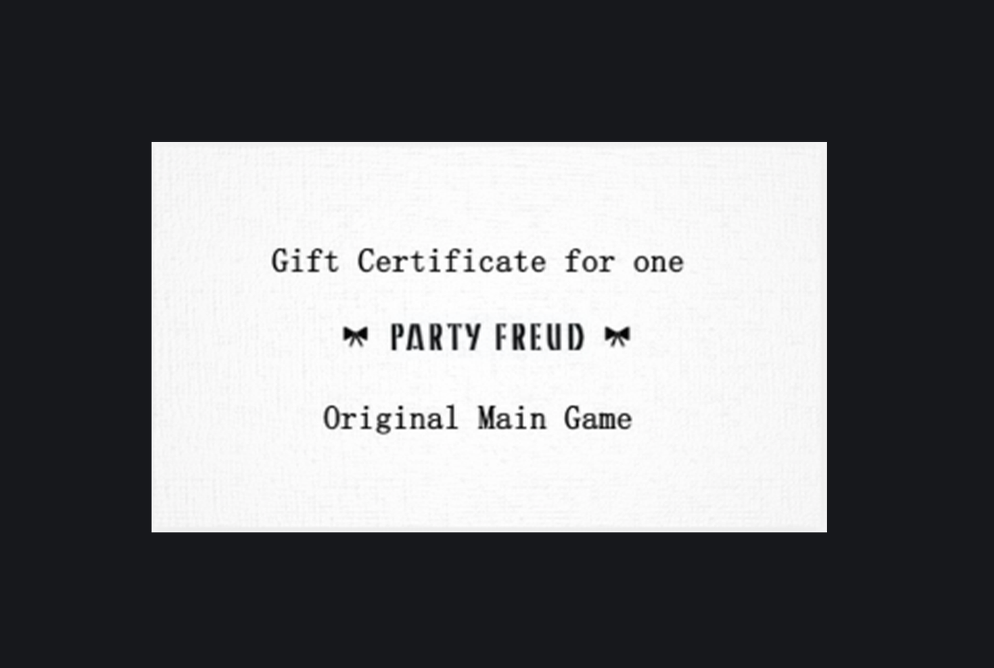 PHYSICAL GIFT CARD | Original Main Game